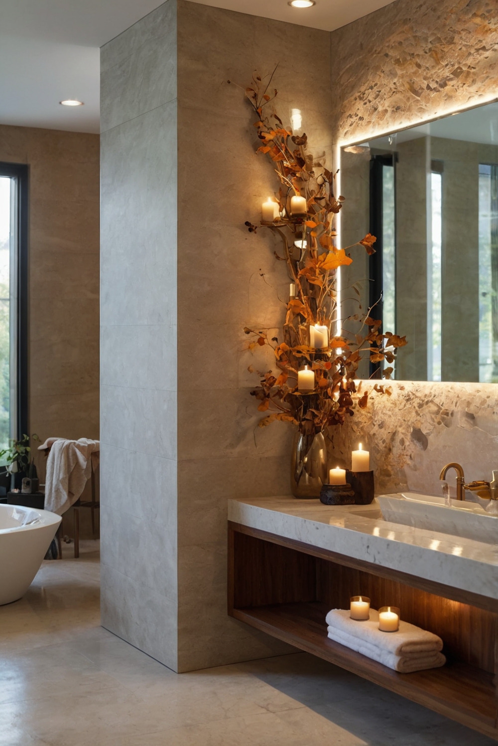 Upgrade bathroom decor, Spa-like experience, Bathroom renovation ideas, Luxury bathroom design, Modern bathroom updates