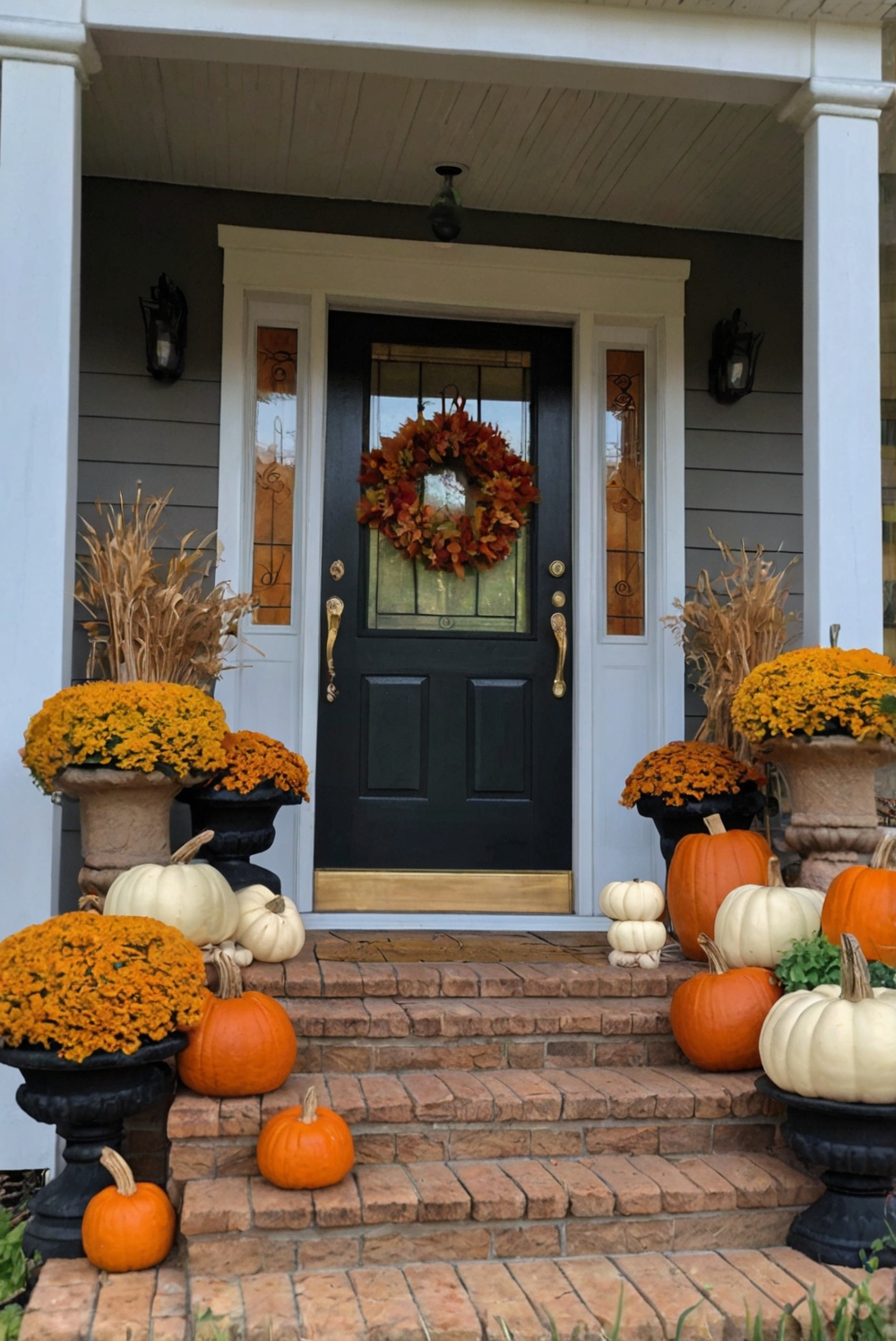 Fall porch decor, Outdoor fall decorations, Autumn home decor, Front porch fall decor, Seasonal porch decorations