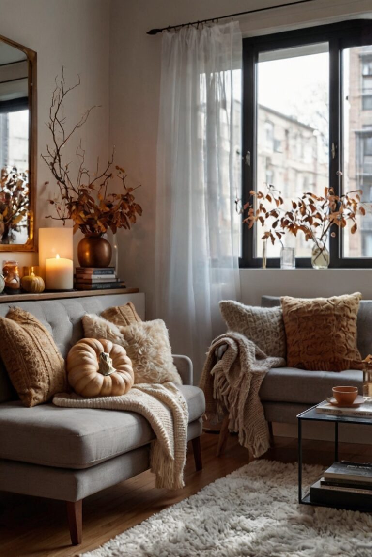 Fall apartment decor, Rental home decoration, Fashionable interior design, Cozy home decor, Stylish living space